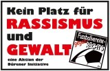 Logo: Kein Platz für Rassismus und Gewalt